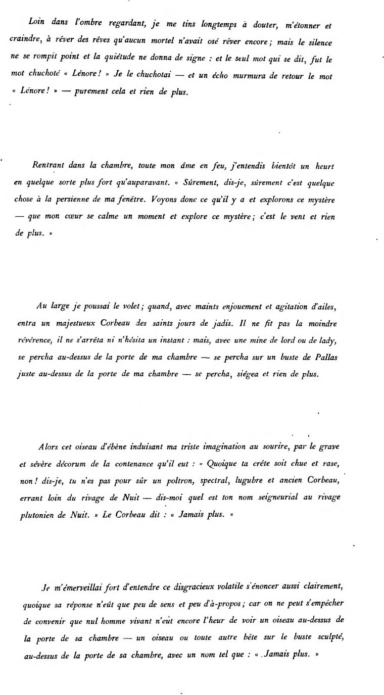 Page:le Corbeau (Traduit Par Stéphane Mallarmé).djvu/11 avec Mot Mystere