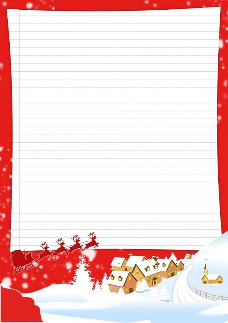 Papier À Lettre Noël À Imprimer Soi-Même | Lettre De Noel pour Papier A Lettre Pere Noel Gratuit