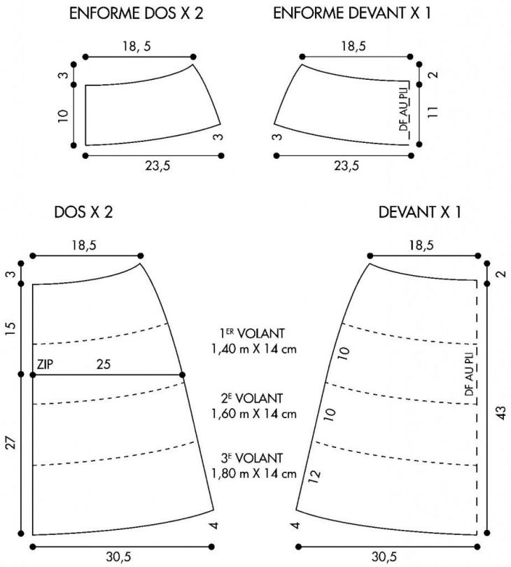 Patron Couture Sac Zippé Et Patron De Couture Jupe tout Patron De Sac Gratuit A Imprimer