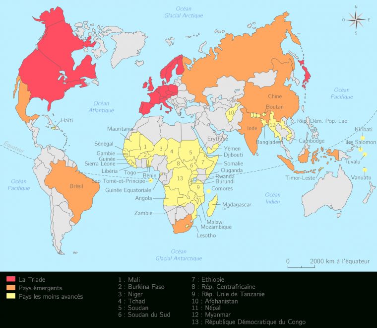 Pays Pauvres, Pays Émergents, Pôles De Puissance – 3E dedans Carte Du Monde Avec Capitales Et Pays