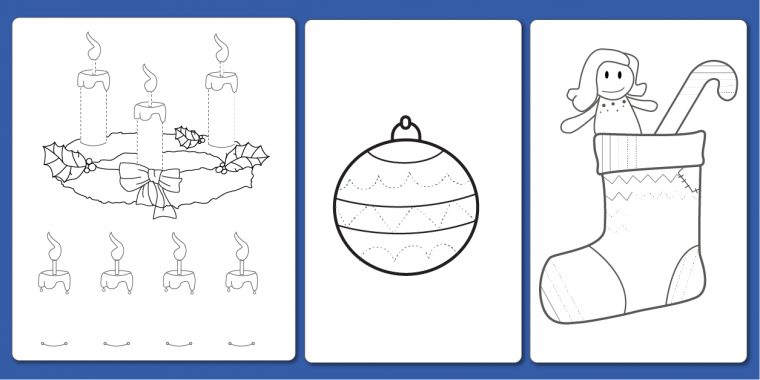 Pdf Fiche Graphisme Décoration De Noël En Maternelle Et Cp dedans Coloriage Maternelle Ps