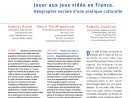 Pdf) Jouer Aux Jeux Vidéo En France. Géographie Sociale D dedans Jeu Geographie France