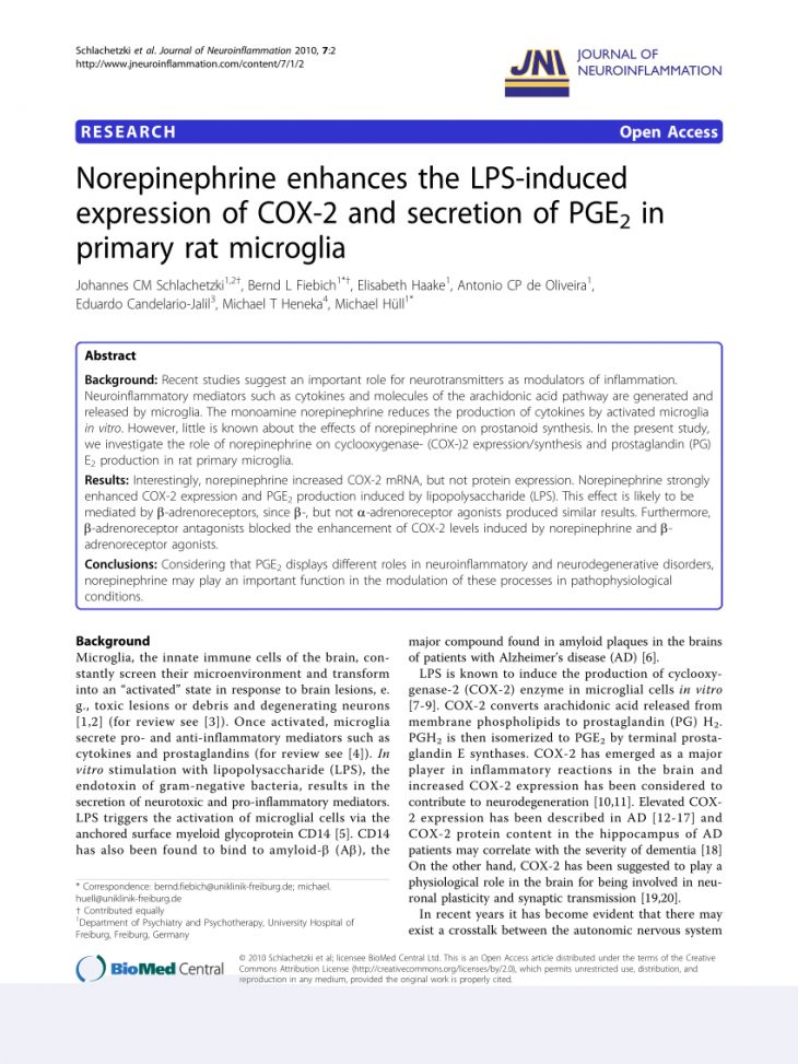 Pdf) Norepinephrine Enhances The Lps-Induced Expression Of serapportantà Reproduction Figure Cp