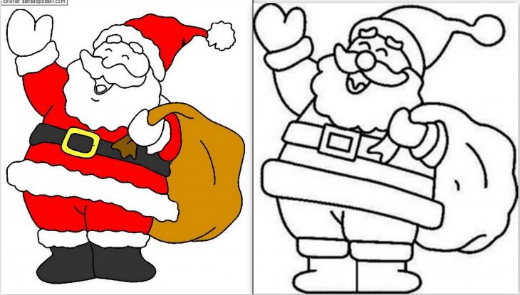 Pere Noel A Imprimer Gratuit | Brassline Avec Image De Pere pour Dessin A Imprimer Pere Noel Gratuit