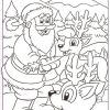 Père Noël Et Petits Rennes - Coloriage Père Noël | Coloriage à Dessin À Imprimer Pere Noel