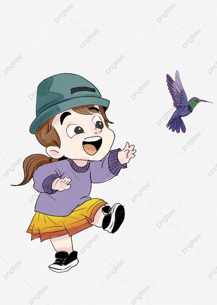 Petite Fille Jouant Petit Oiseau Jeu En Plein Air Personnage serapportantà Jeux De Fille Gratuit Animaux