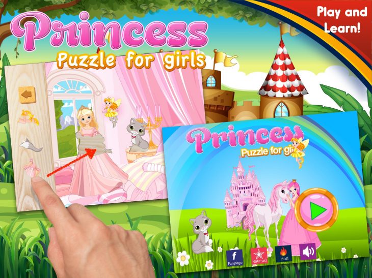 Petite Princesse Puzzle – Jeux De Fille Facile Pour Android à Jeux De Fille Puzzle