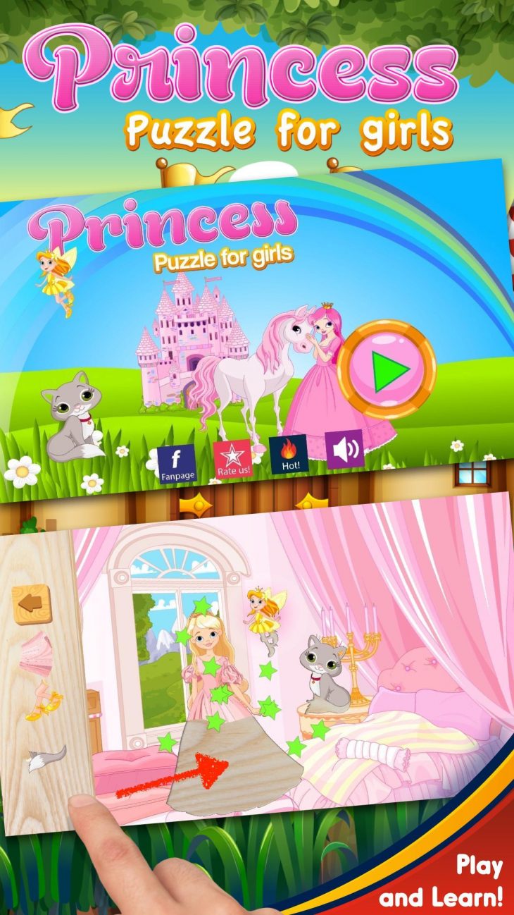 Petite Princesse Puzzle – Jeux De Fille Facile Pour Android avec Jeux De Fille Puzzle