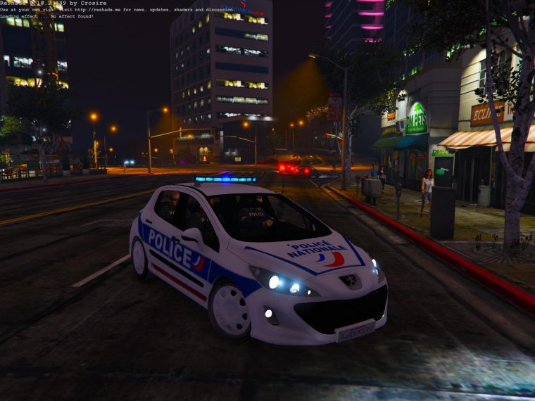 Peugeot 308 Police Nationale – Gta5-Mods dedans Jeux De Voiture Avec La Police