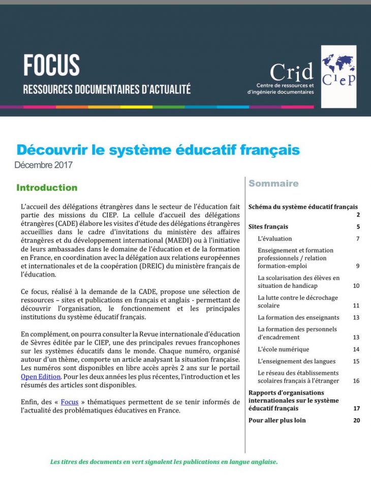 Philippe Roederer On Twitter: "découvrir Le Système Éducatif à Sites Educatifs Francais