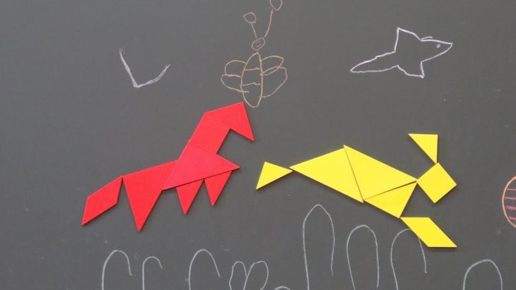 Pic Épique École Tangram ! Film D'animation Réalisé Avec Des Élèves De Gs  De Maternelle dedans Tangram Grande Section