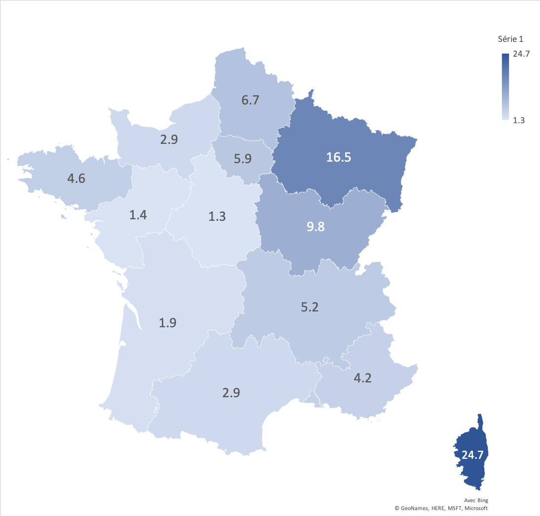 Pierre Vabres On Twitter: &quot;epidémie De Covid-19 En France à Les 22 Régions De France Métropolitaine