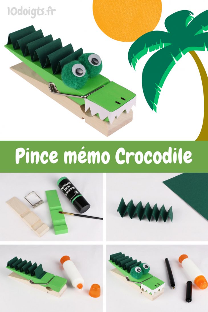 Pince Mémo Crocodile – Activités Enfantines | Activité pour Activité Manuelle Afrique