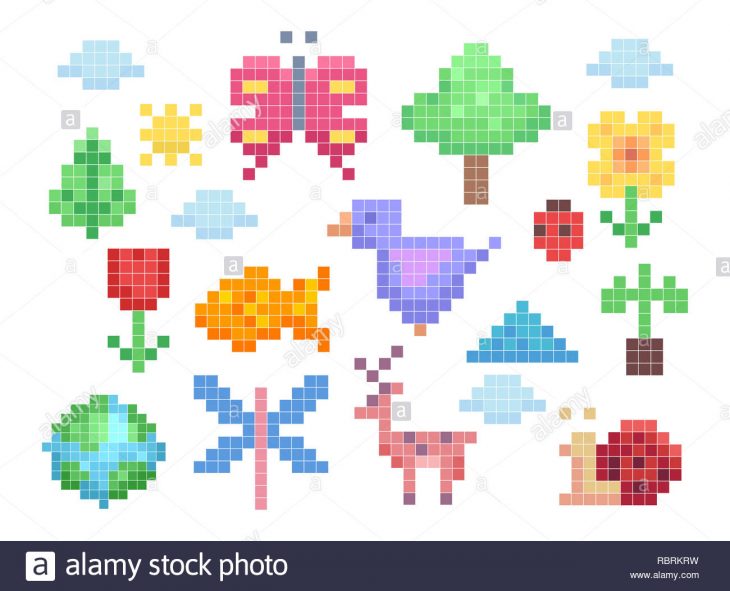 Pixel Art Animals Photos & Pixel Art Animals Images – Alamy pour Pixel Art Flamant Rose