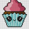 Pixel Art Cupcake Par Tête À Modeler dedans Pixel Art Facile Fille
