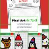 Pixel Art De Noël : 12 Modèles À Imprimer Gratuitement destiné Jeu Pour Noel Gratuit