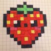 Pixel Art D'une Fraise Kawaï | Pixel Art, Pixel Art Fraise dedans Pixel Art Fraise