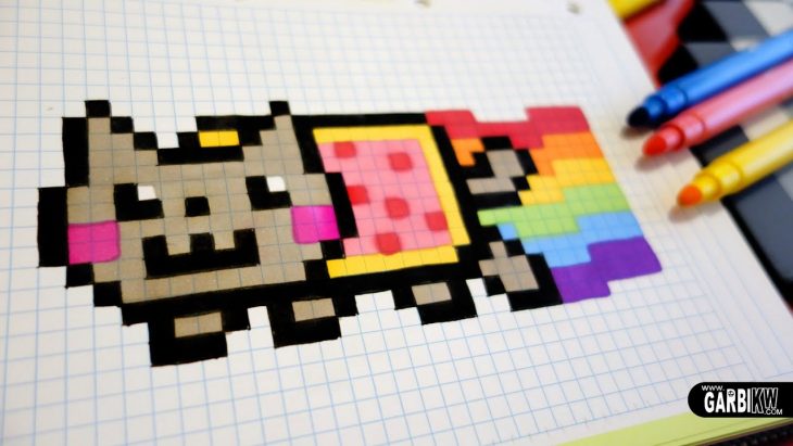 Pixel Art Kawaii Chat concernant Pixel Art Facile Fille