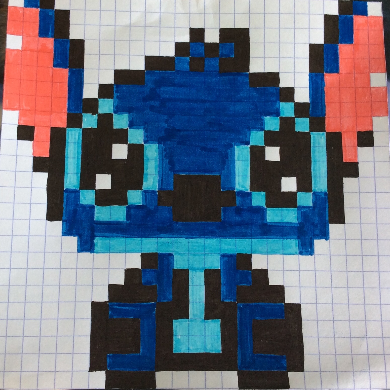 Pixel Art Stitch à Pixel Art Facile Fille 