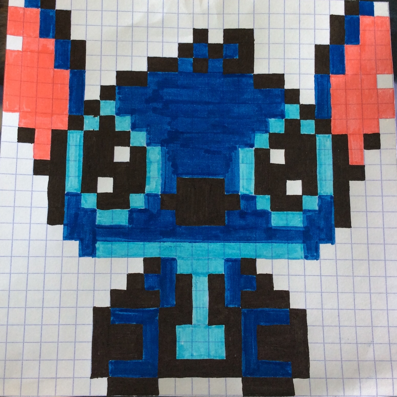 Pixel Art Stitch à Pixel Art Facile Fille