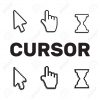 Pixel Cursors Icons Mouse Hand Arrow. Mouse Computer Cursor destiné La Souris Du Web