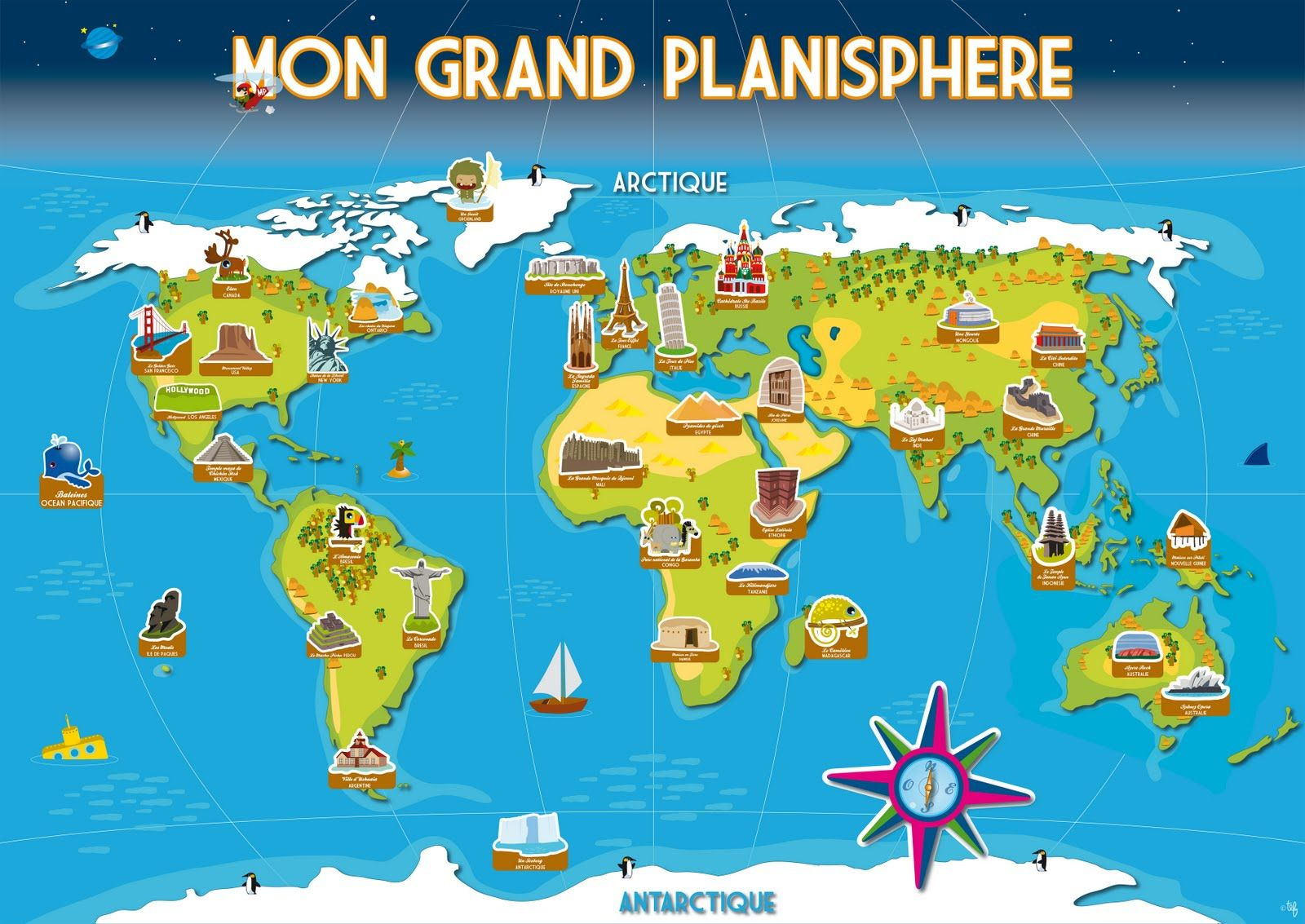 Planisphere+Enfant+Blog+1 (1600×1133) | Planisphere serapportantà Planisphère Enfant 