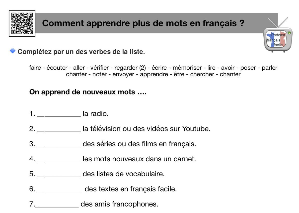 Podcast Francais Facile (@francaisfacile) | Twitter destiné Exercice Francais Facile