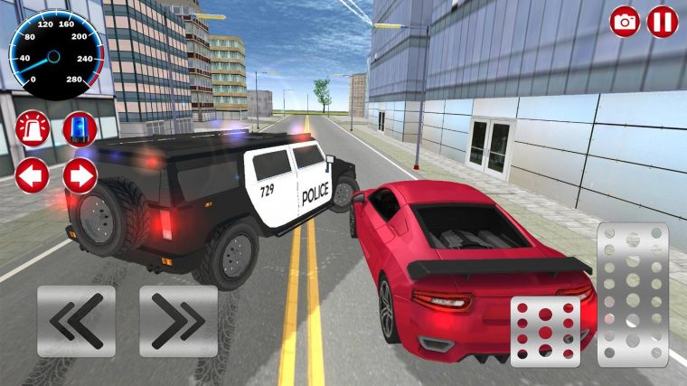 Police Et Voiture Simulateur De Jeu 3D Pour Android dedans Jeux De Voiture Avec La Police