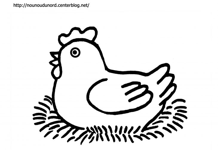 Poulet #5 (Animaux) – Coloriages À Imprimer intérieur Dessin À Peindre À Imprimer Gratuit