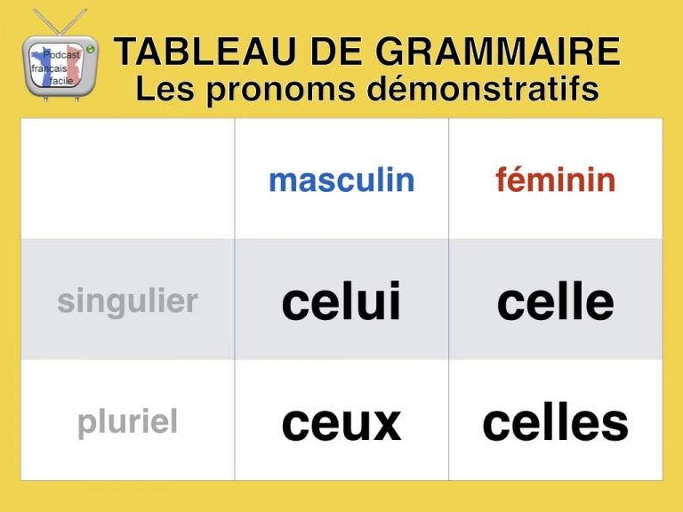 Pronoms Démonstratifs : Celui, Celle, Celles, Ceux Pour Exercice ...