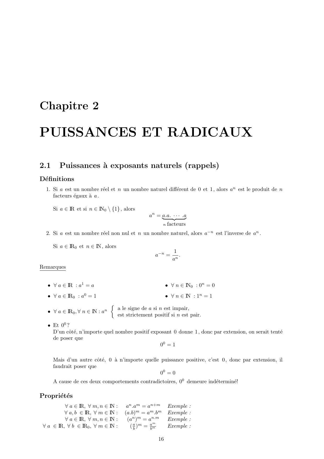 Puissances Et Radicaux destiné Exercice De Math Sur Les Puissances 