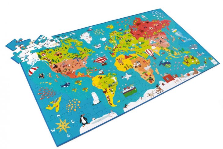 Puzzle 150 Pièces Carte Du Monde avec Jeux De Carte Geographique Du Monde