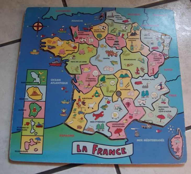 Puzzle Bois Région Et Département De France concernant Puzzle Departement