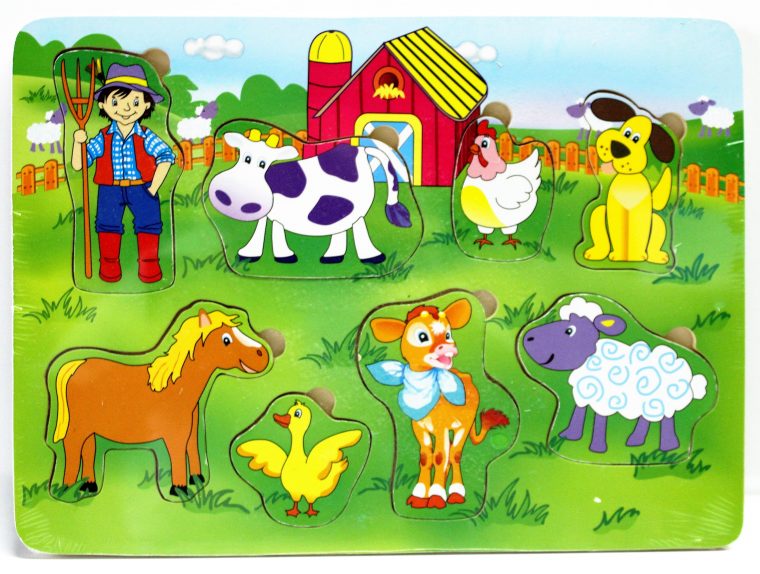 Puzzle "les Animaux De La Ferme" En Bois (Modèle 1) tout Activité Manuelle Sur La Ferme