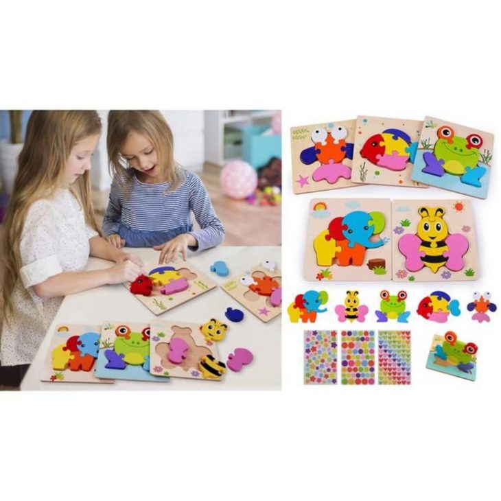 Puzzles En Bois Jouet Bébé 3D Puzzles, Jouets Montessori Enfant 2 3 4 Ans,  Bébés Animaux Jeux Educatif Apprentissage Pour Bébé serapportantà Jeux Montessori 2 Ans