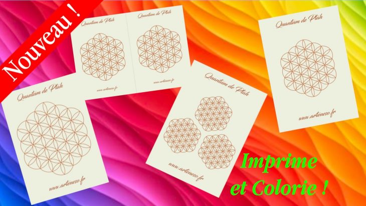 Quantum De Ptah ® Tracés À Colorier (Ex Fleur De Vie) encequiconcerne Feuille De Couleur A Imprimer Gratuit