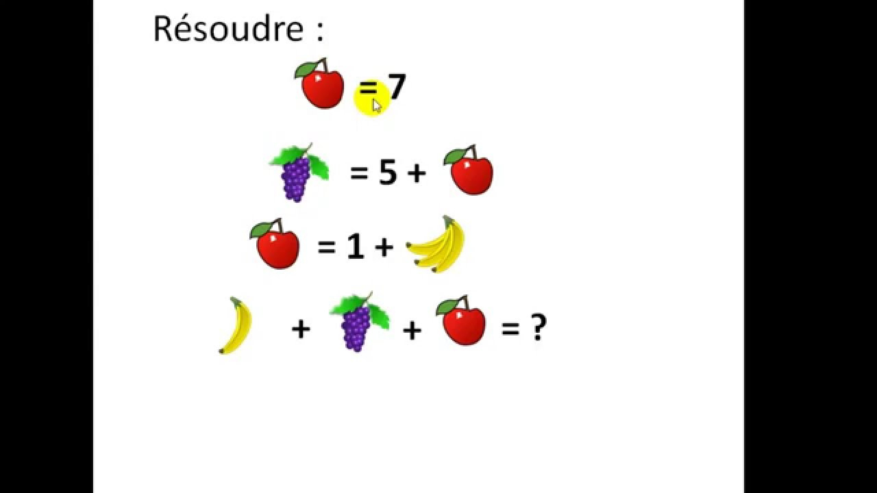 Raisonnement Logique. Problème De Math. Problème Avec Des Fruits serapportantà Mathématiques Facile