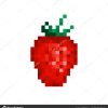 Red Strawberry Pixel Art Icon Isolated White Background Jam dedans Pixel Art Fraise