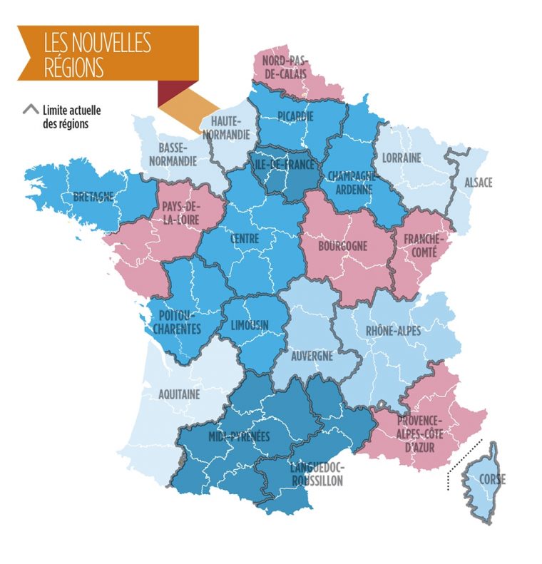 Réforme Territoriale : De 22 À 14 Régions, Puis 13 concernant Carte Des 22 Régions