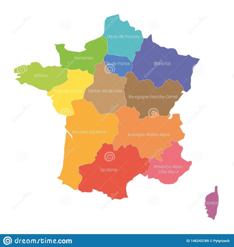 Regions Of France. Map Of Regional Country Administrative avec Map De France Regions