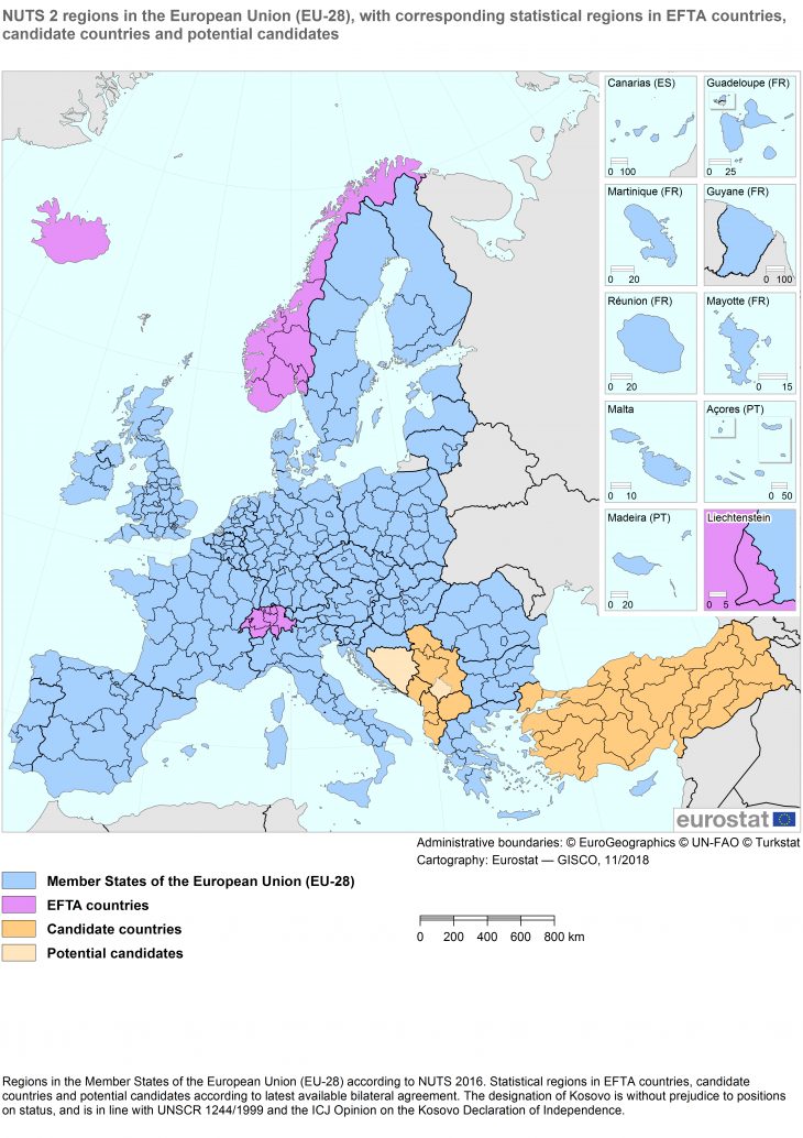 Régions Statistiques Hors Ue – Eurostat avec Pays Membre De L Europe