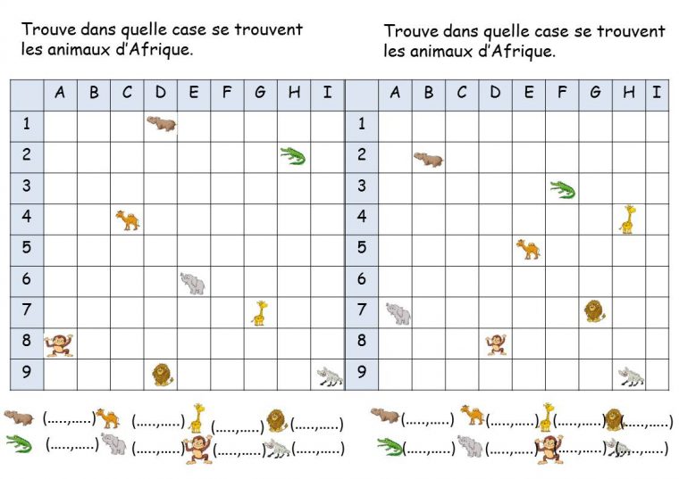 Reperage De Quadrillage Ce1 – La Classe De Corinne dedans Exercice Reproduction Sur Quadrillage Ce1