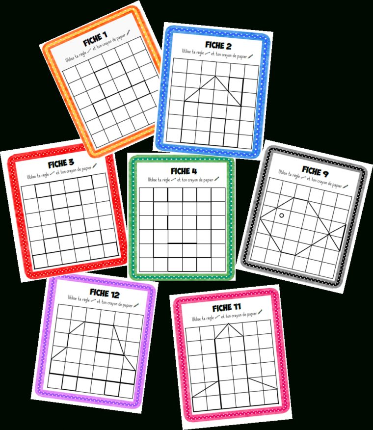 Reproduction De Figures | Géométrie Ce1, Quadrillage Ce1 Et concernant Reproduction De Figures Ce1