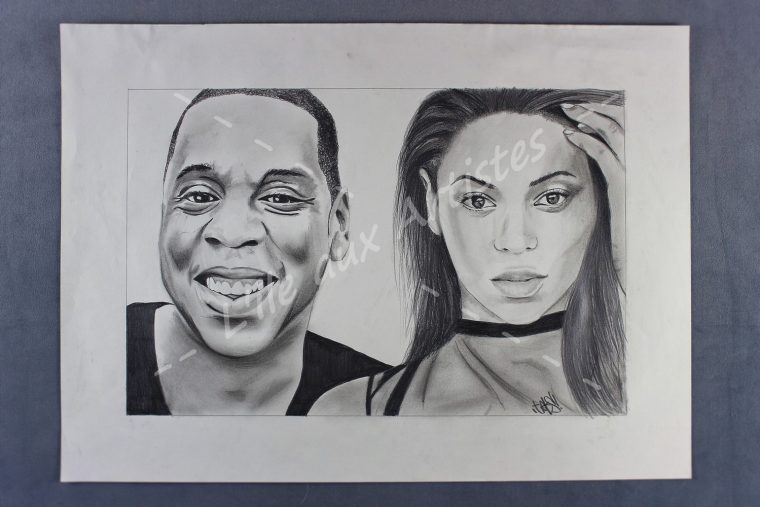 Reproduction Dessin "beyonce & Jay-Z" dedans Image De Dessin A Reproduire