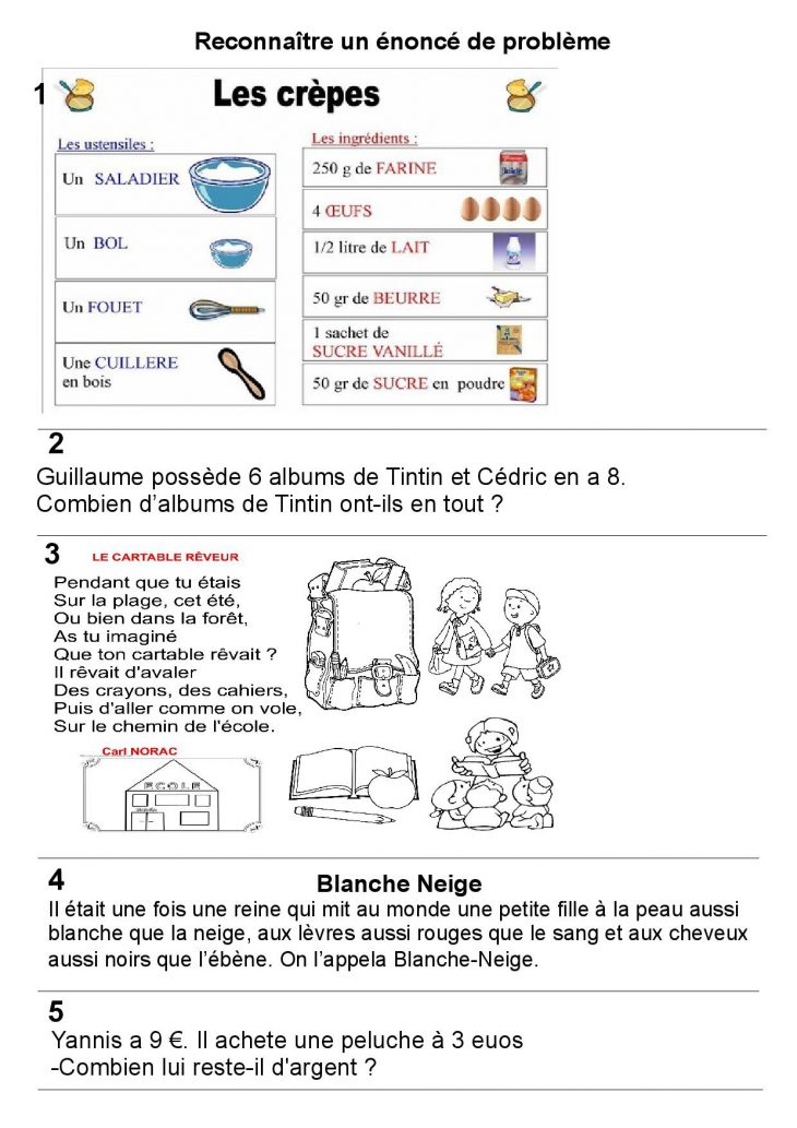 Résolution De Problème,ce1,ce2,problèmes Additifs,soustrctif encequiconcerne Exercice Problème Ce1