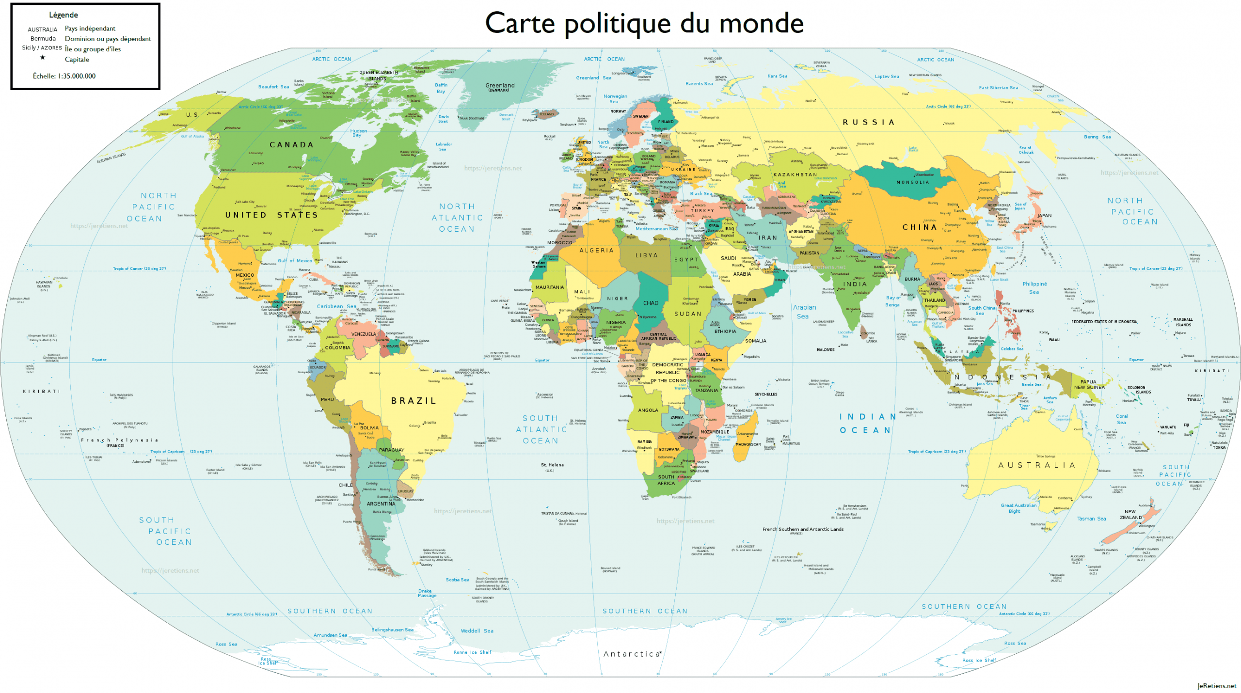 Retenir Tous Les Pays Du Monde Et Leur Capitale tout Pays Et Leurs Capitales