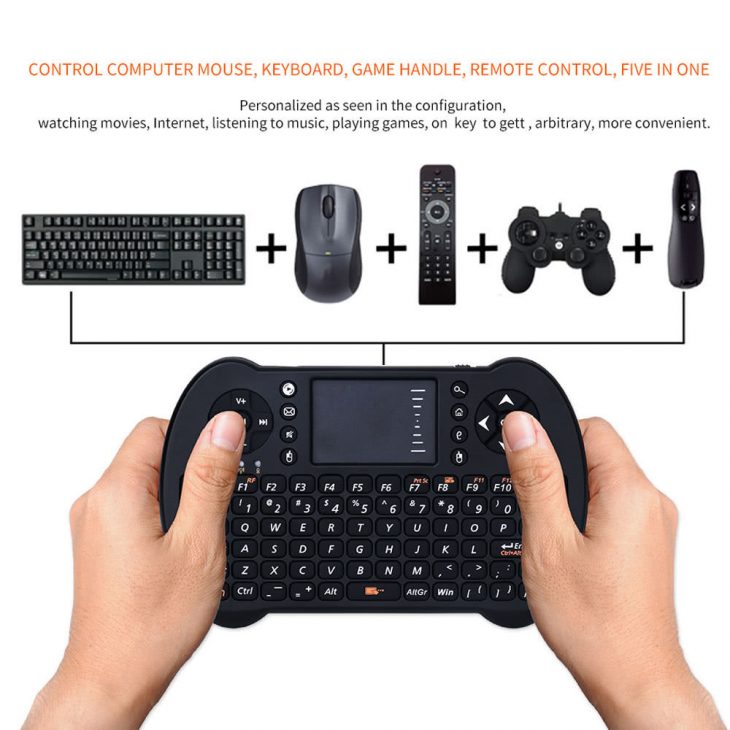 Russe Anglais Clavier Fly Air Mouse Usb Télécommande Sans Fil Touchpad  2.4Ghz Pour Android Windows Tv Box Smartphone Xbox360 pour Clavier Russe En Ligne