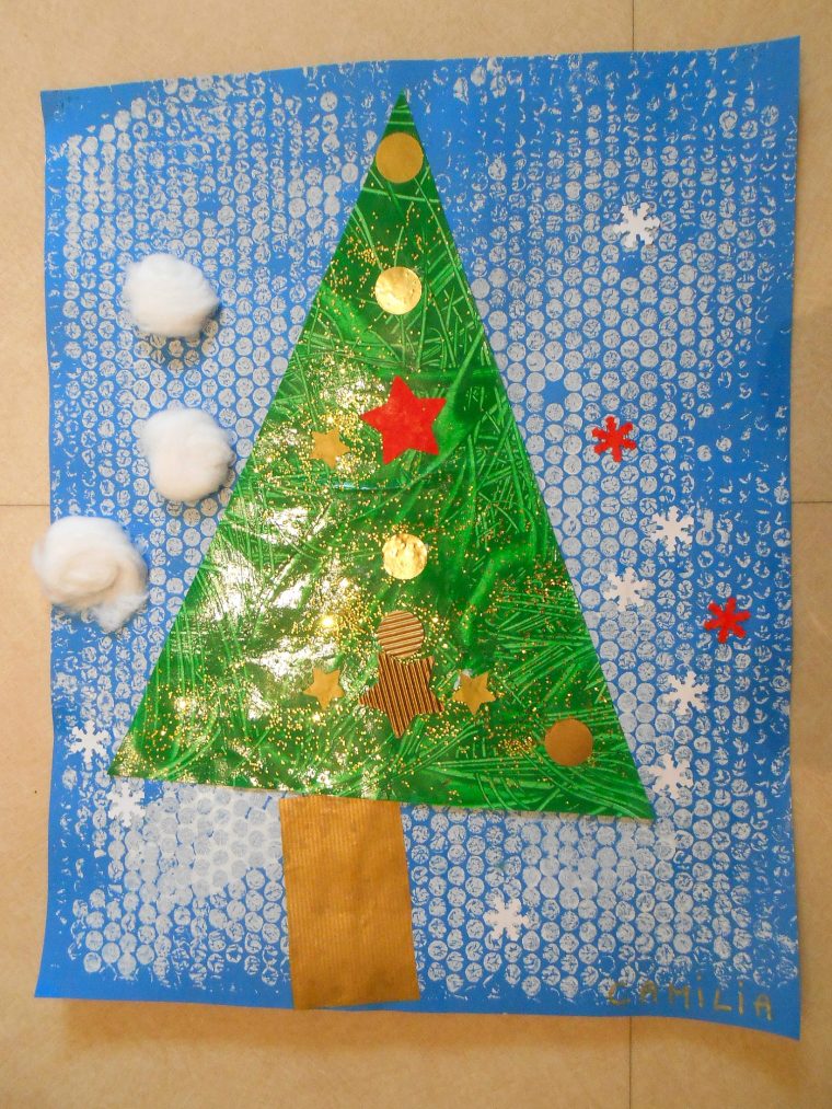 Sapin De Noël – Collage Et Peinture En Petite Section – La avec Activité De Noel Maternelle