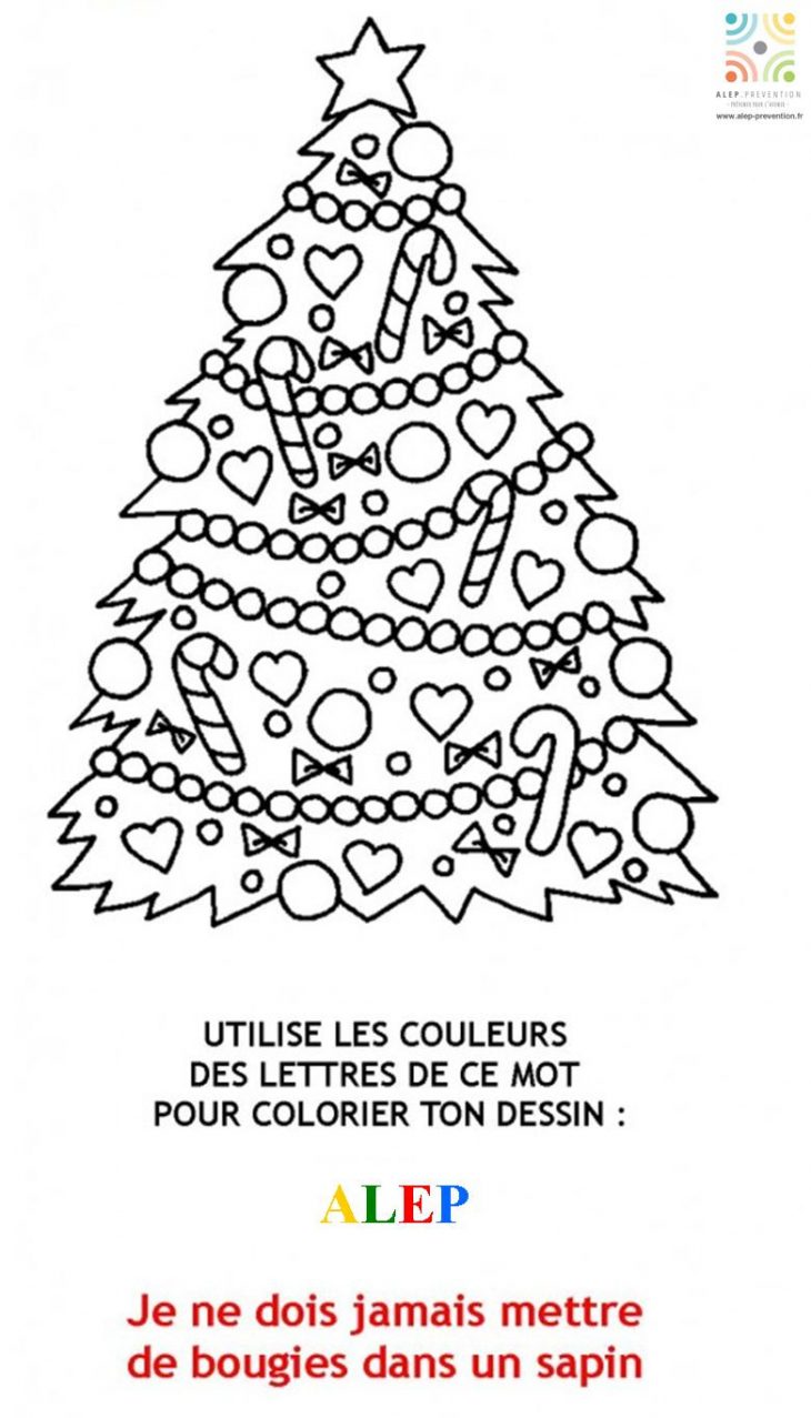 Sapin De Noël Coloriage Magique Prévention Accidents intérieur Coloriage Codé Noel