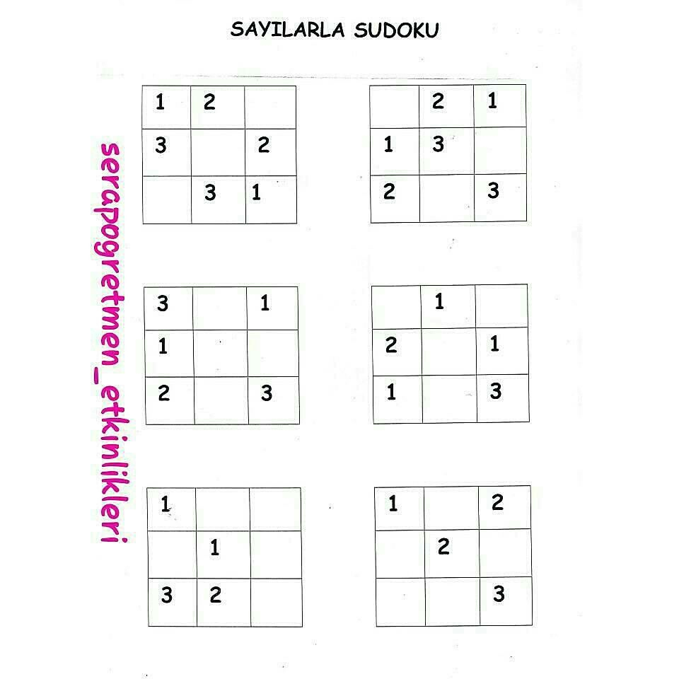 Sayılarla Sudoku Kalıbım #sudoku #serapogretmen tout Sudoku Gratuit En Ligne Facile 